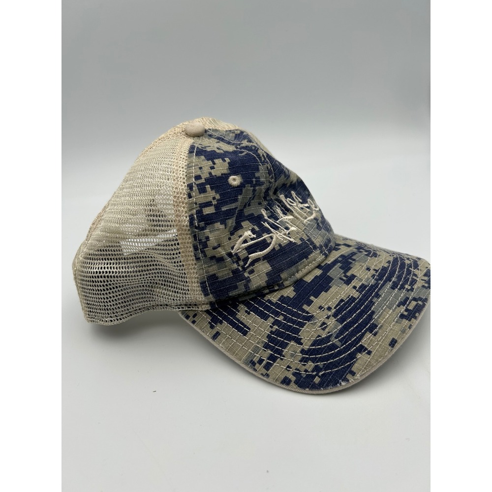 Salt Life Trucker Hat Digital Camo Mesh Snapback Fishing Cap Blue Tan
